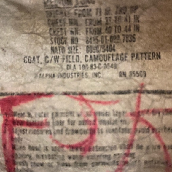 Army, fatigue, camouflage, original jacket. Size: medium long, see photos. - Picture 2 of 9